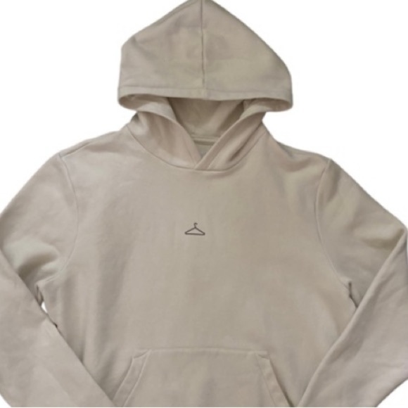 Holzweiler Hoodie Sweatshirt Jumper Hanger Logo Cream Long Sleeves Size XL - Picture 10 of 10